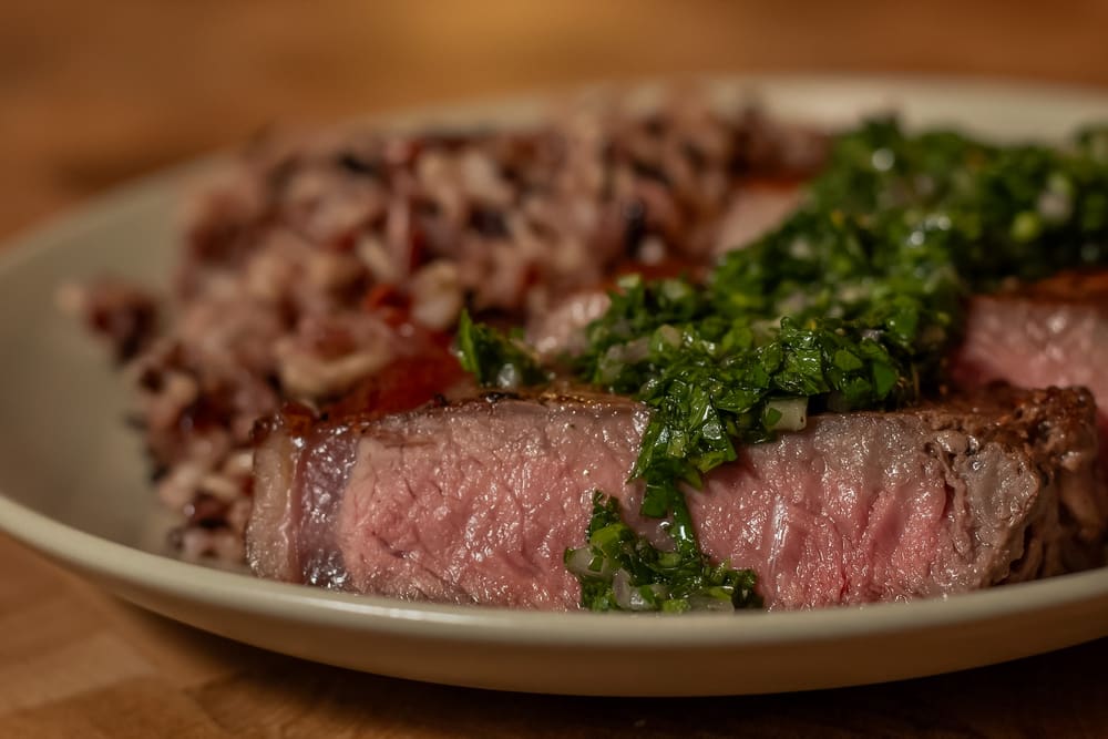 Steak with chimichurri